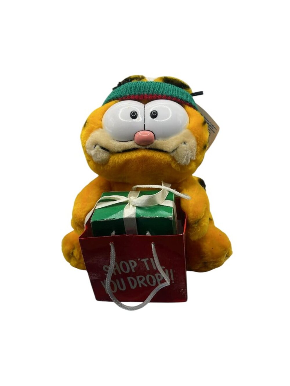 Vtg New Old Stock Garfield 9"Plush "Shop Til You Drop" 1980s Dakin - Picture 2 of 13